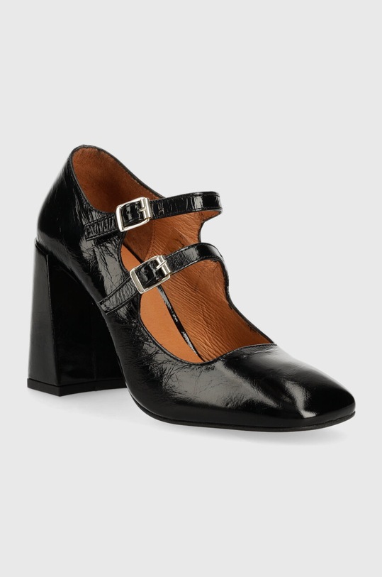 Jonak czółenka skórzane VAL CUIR BRILLANT 3100235 czarny SS23