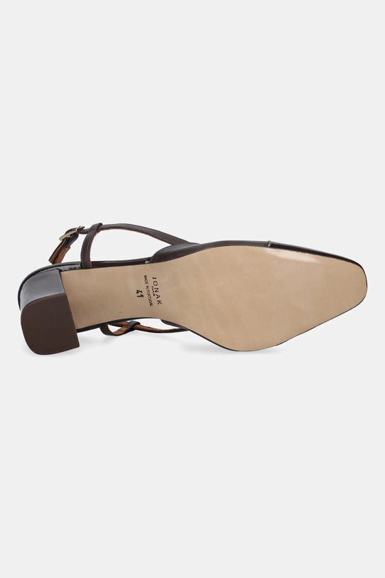 Jonak czółenka skórzane DHAPOP VERNIS/CUIR 3300259 brązowy