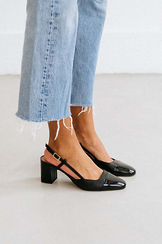 Jonak pantofi de piele DHAPOP VERNIS/CUIR 3300259 negru