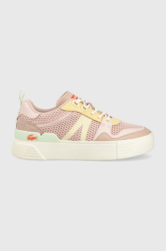Lacoste sneakersy L002 Leather Tonal Trainers tekstylny różowy 45CFA0033
