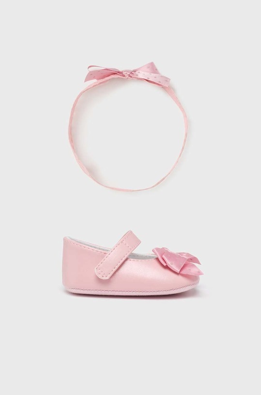 Mayoral Newborn buty niemowlęce nieocieplane różowy 9633.2P.NEWBORN
