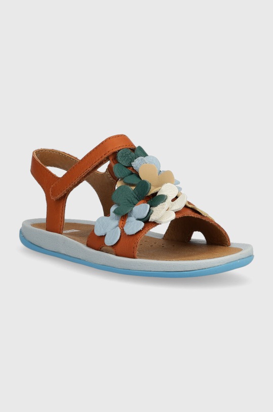 Dětské kožené sandály Camper K800531.002.28.34 hnědá SS23