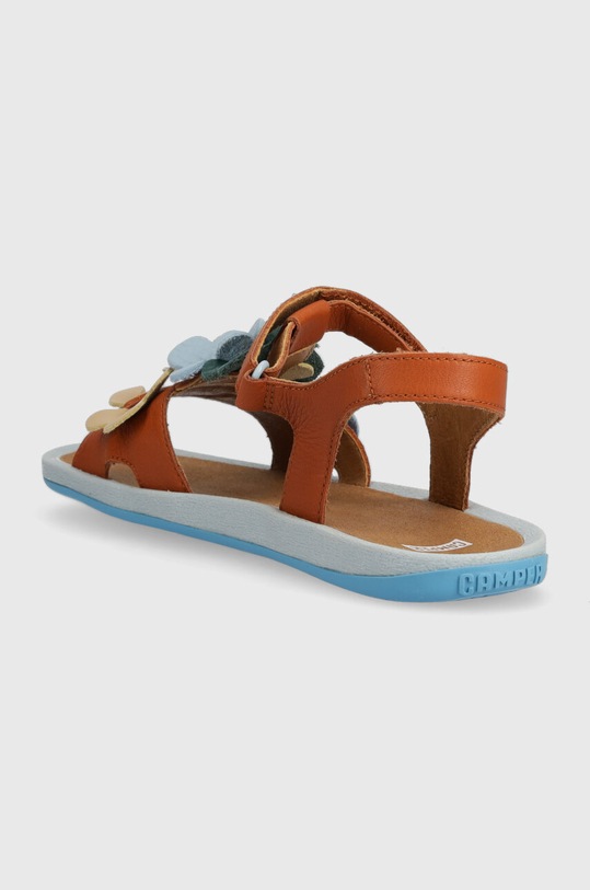 DÍVKA Dětské kožené sandály Camper K800531.002.35.38 hnědá