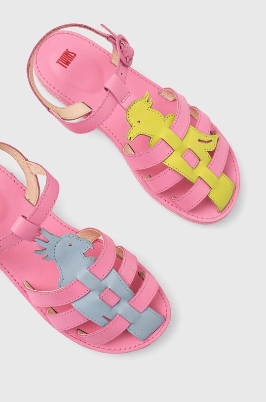Camper sandały skórzane dziecięce różowy K800534.002.35.38