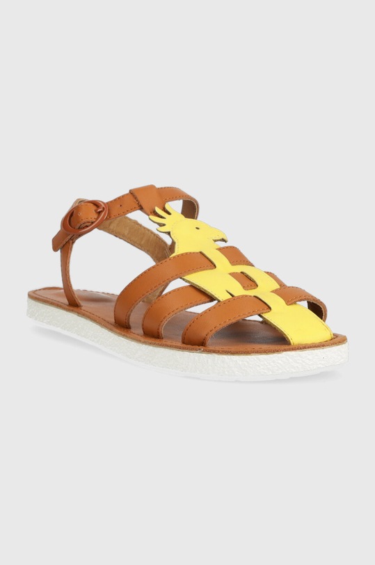 Dětské kožené sandály Camper K800534.003.34.38 hnědá SS23