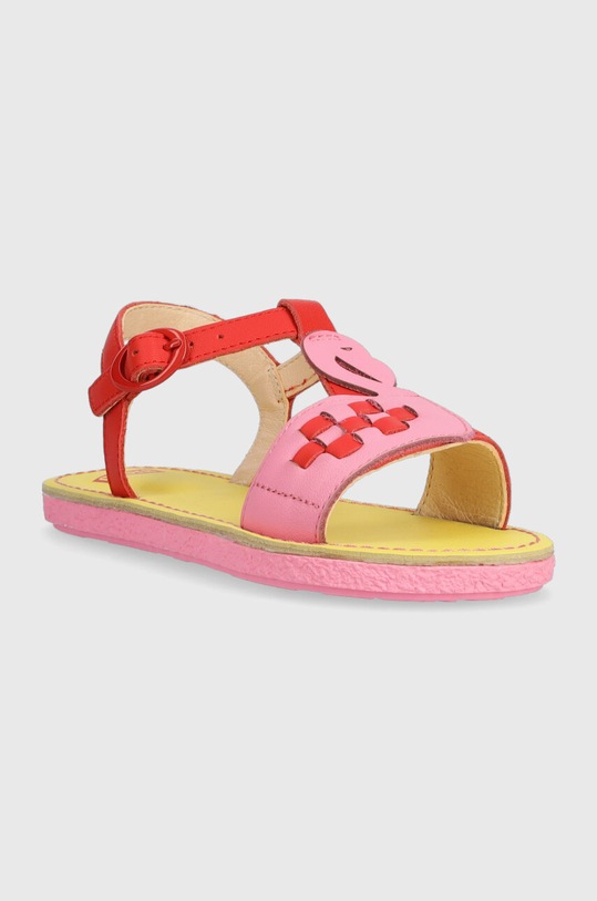 Dětské kožené sandály Camper K800535.001.25.27 červená SS23