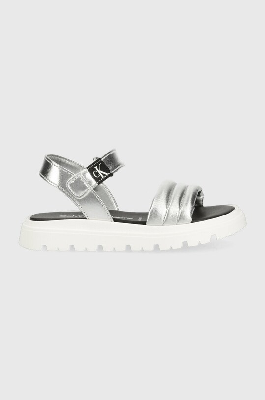 Calvin Klein Jeans sandały dziecięce srebrny V4A2.80511