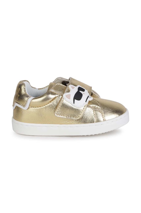Karl Lagerfeld sneakersy skórzane dziecięce Z09005.28.30 złoty SS23