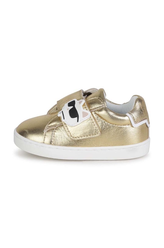 Karl Lagerfeld sneakersy skórzane dziecięce Z09005.28.30 złoty