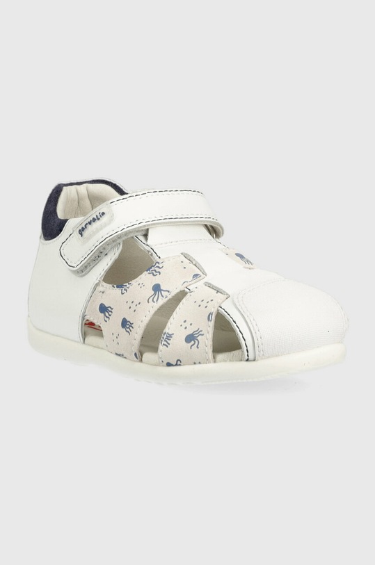 Dětské kožené sandály Garvalin 232602 bílá SS23