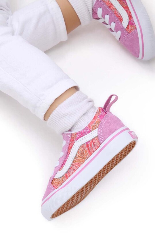 Vans tenisówki dziecięce TD Old Skool Elastic Lace ROSE DKBLU tekstylny fioletowy VN0A4TZOPT51