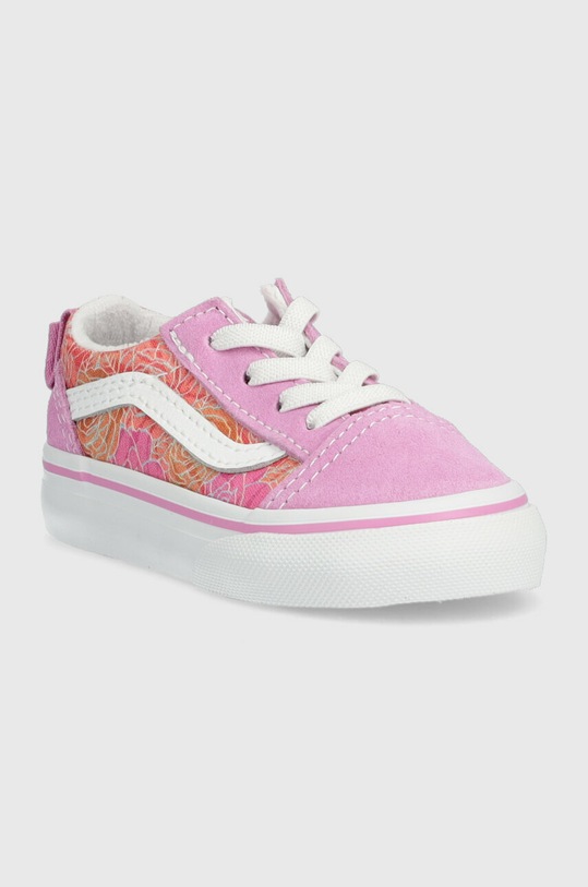 DÍVKA Dětské tenisky Vans TD Old Skool Elastic Lace ROSE DKBLU VN0A4TZOPT51 fialová