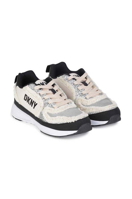 Dkny sneakersy dziecięce imitacja skóry licowej szary D39106.30.35