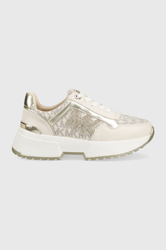 Michael Kors sneakersy dziecięce imitacja skóry licowej beżowy MK100678
