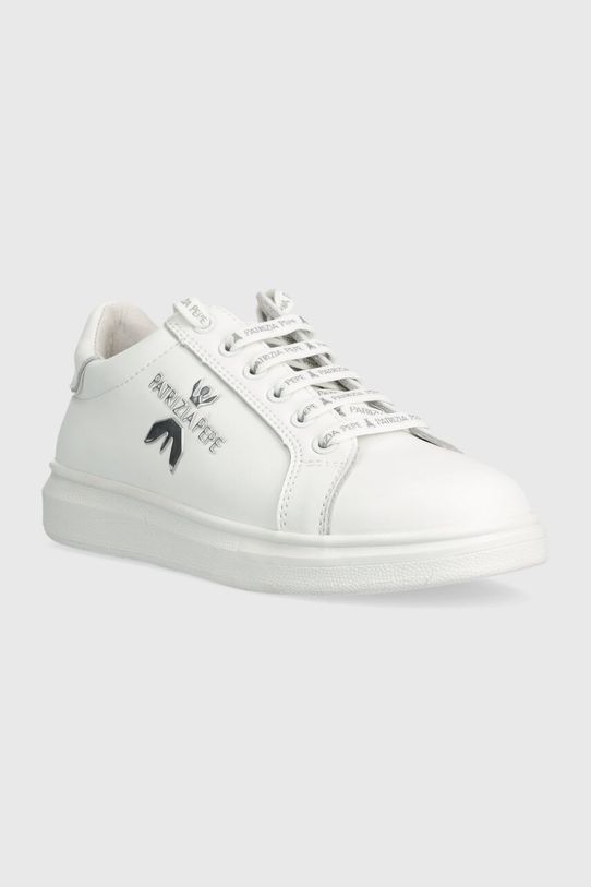 Patrizia Pepe sneakersy skórzane dziecięce PPJ210.31.34 biały SS24