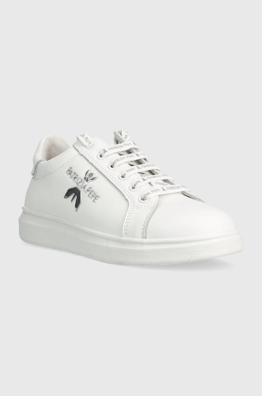 Kožené tenisky Patrizia Pepe Girl PPJ210.31.34 biela SS24