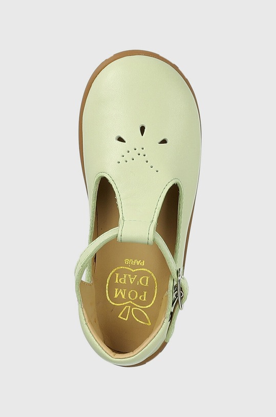 Pom D'api balerini din piele pentru copii verde O1ALAA0403.24.25
