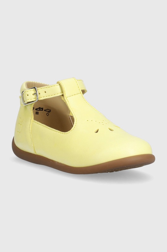 Pom D'api balerini din piele pentru copii O1ALAA0404.24.25 galben SS23