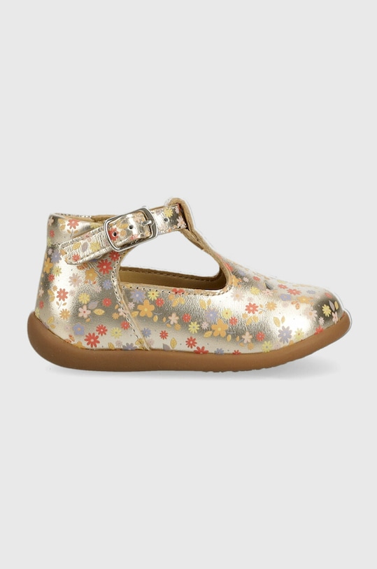 Pom D'api baleriny skórzane dziecięce Planet friendly złoty O1ALAZ0406.18.23
