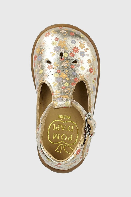 Pom D'api baleriny skórzane dziecięce złoty O1ALAZ0406.18.23