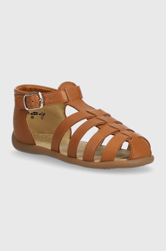 Pom D'api sandale din piele pentru copii O1AOAA04R1.24.25 maro SS23