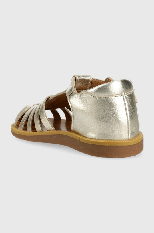 DÍVKA Dětské kožené sandály Pom D'api O1CWAB04R2.24.27 zlatá