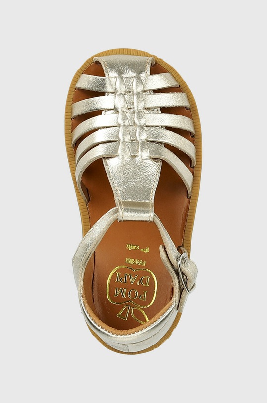 Dětské kožené sandály Pom D'api zlatá O1CWAB04R2.24.27