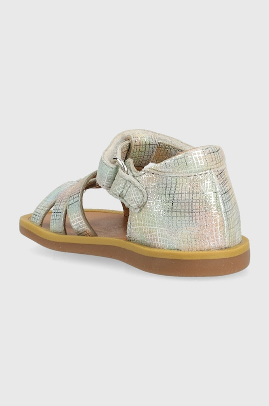 Dziewczynka Pom D'api sandały skórzane dziecięce O1CZAL0408.19.23 srebrny