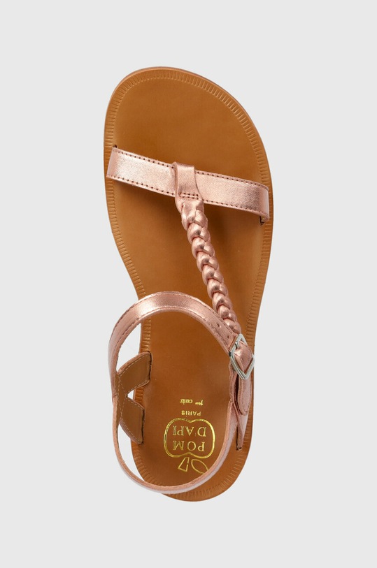Παιδικά δερμάτινα σανδάλια Pom D'api ροζ O1GBAB0402.35.40