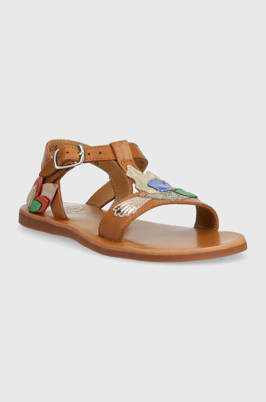 Pom D'api sandale din piele pentru copii O1GFAA0404.28.30 maro SS23