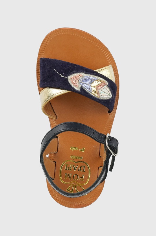 Pom D'api sandale din piele pentru copii bleumarin O1GHAB0401.24.27