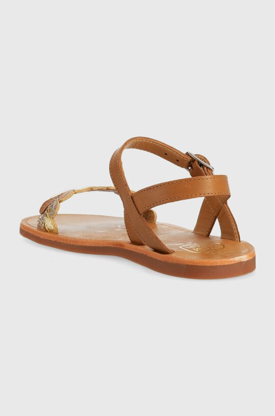 Fete Pom D'api sandale din piele pentru copii O1GICR04R1.31.34 maro