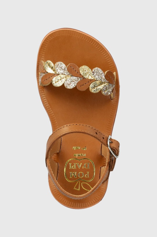 Pom D'api sandały skórzane dziecięce brązowy O1GICR04R1.24.27