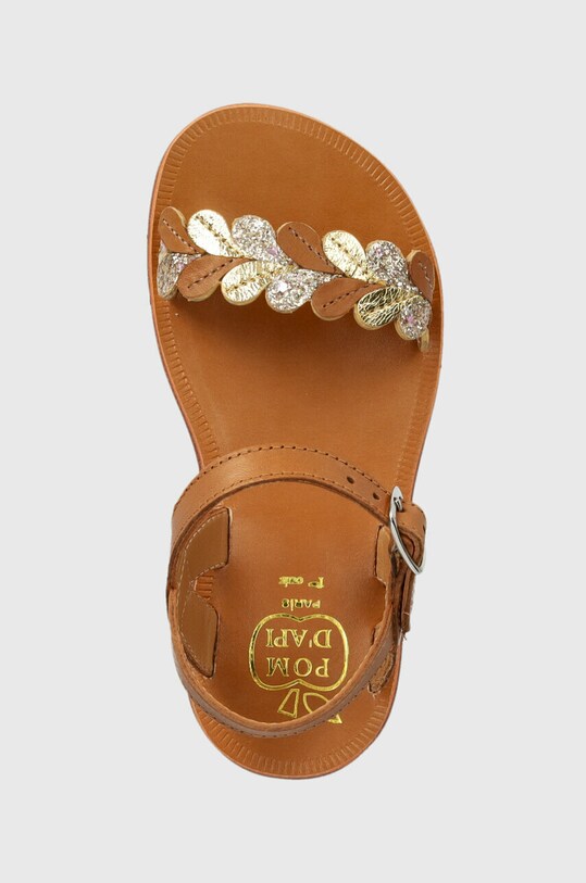 Pom D'api sandały skórzane dziecięce brązowy O1GICR04R1.28.30