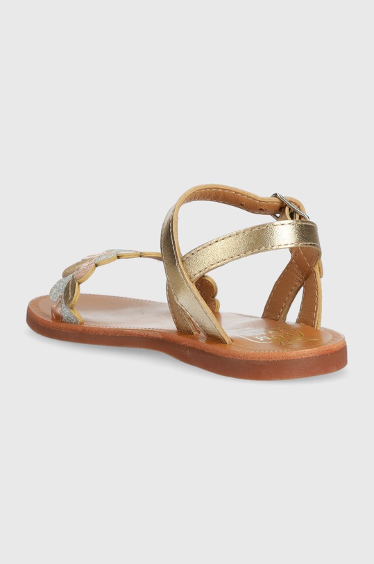 Dievča Detské kožené sandále Pom D'api O1GICS04R2.24.27 zlatá