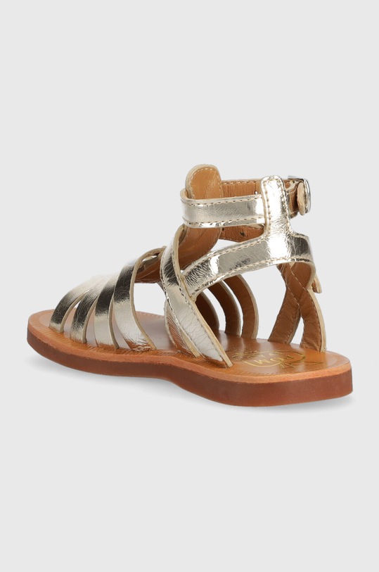 Fete Pom D'api sandale din piele pentru copii O1GLAM0401.24.27 argintiu
