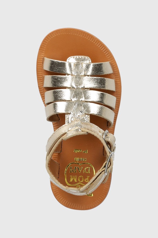 Pom D'api sandale din piele pentru copii argintiu O1GLAM0401.24.27