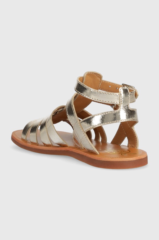 Fete Pom D'api sandale din piele pentru copii O1GLAM0401.31.34 argintiu