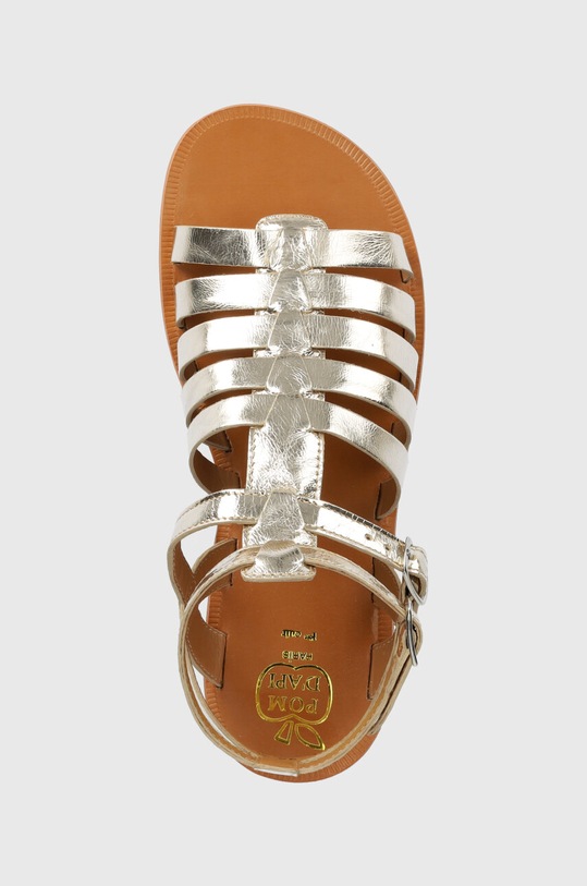 Pom D'api sandale din piele pentru copii argintiu O1GLAM0401.35.40