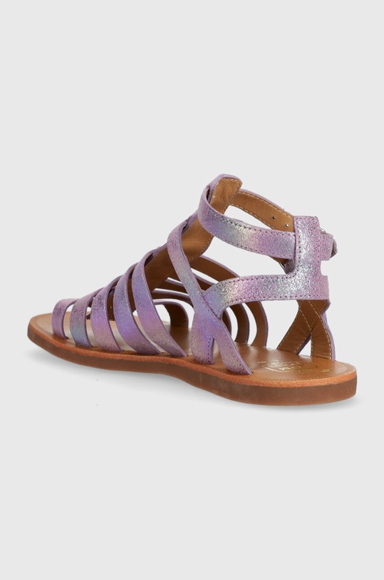 DÍVKA Dětské semišové sandály Pom D'api O1GLAN0402.35.40 fialová