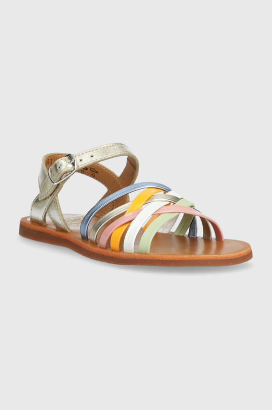 Dječje kožne sandale Pom D'api O1GQCV0402.28.30 srebrna SS23