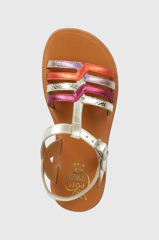 Detské kožené sandále Pom D'api viacfarebná O1GKAB0402.31.34
