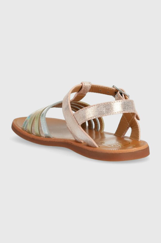 DÍVKA Dětské kožené sandály Pom D'api O1GKBI0403.28.30 růžová