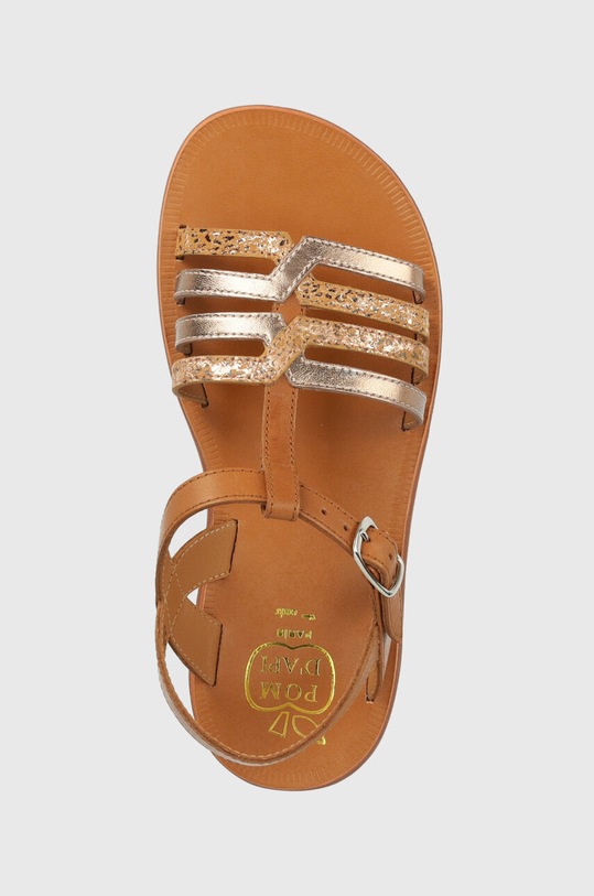 Pom D'api sandale din piele pentru copii maro O1GKAA0404.31.34