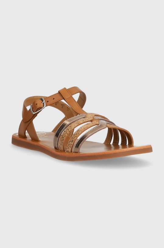 Pom D'api sandale din piele pentru copii O1GKAA0404.35.38 maro SS23