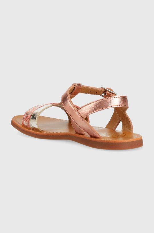DÍVKA Dětské kožené sandály Pom D'api O1GVAB0401.28.30 růžová
