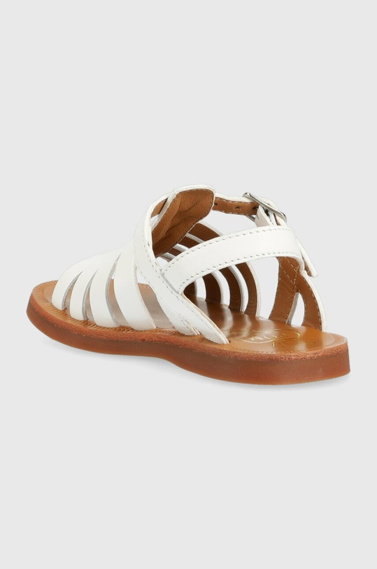 Dziewczynka Pom D'api sandały skórzane dziecięce O1GYAA04R2.24.27 biały