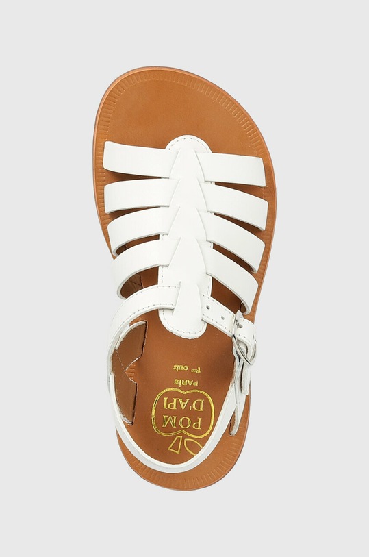 Dětské kožené sandály Pom D'api bílá O1GYAA04R2.28.30