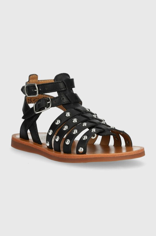 Pom D'api sandale din piele pentru copii O1GZAA0401.24.27 negru SS23