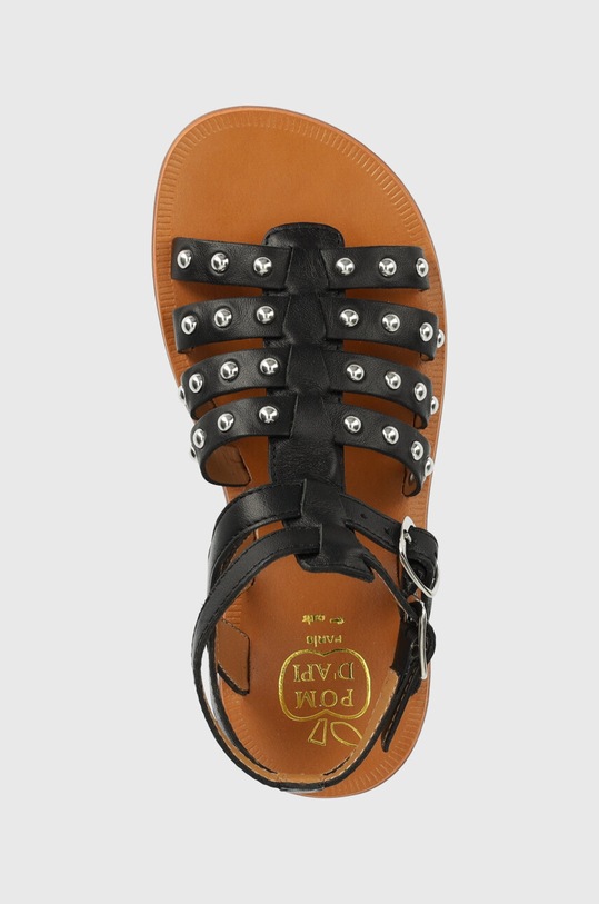 Pom D'api sandały skórzane dziecięce czarny O1GZAA0401.31.34